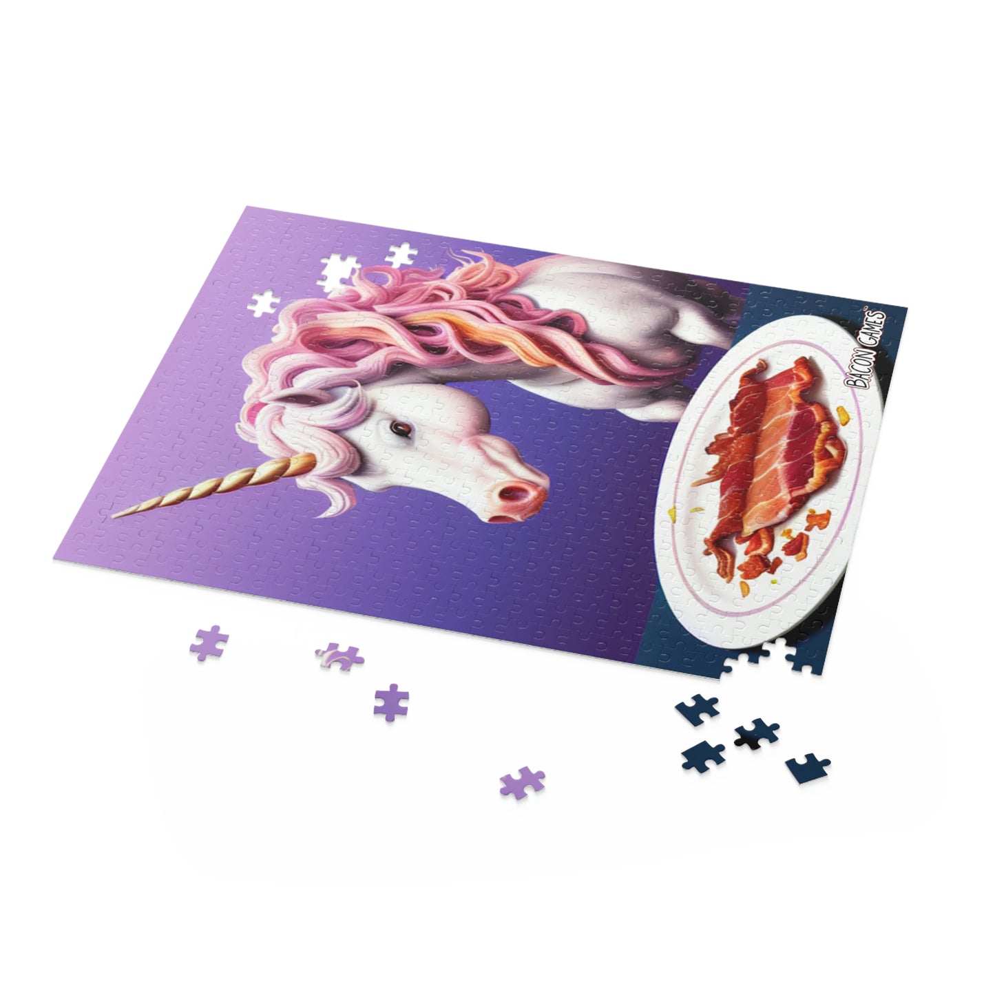 Unicorns Love Bacon - Puzzle (120, 252, 500-Piece)