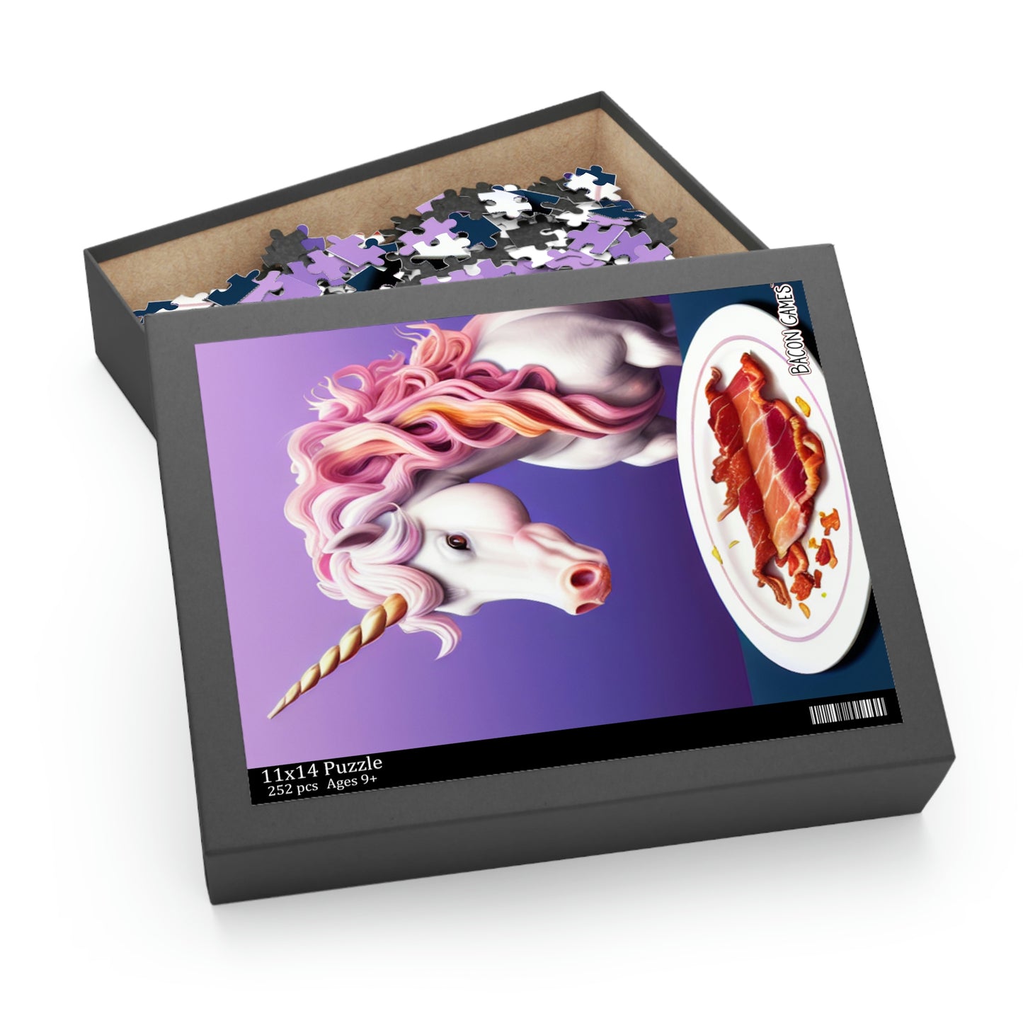 Unicorns Love Bacon - Puzzle (120, 252, 500-Piece)